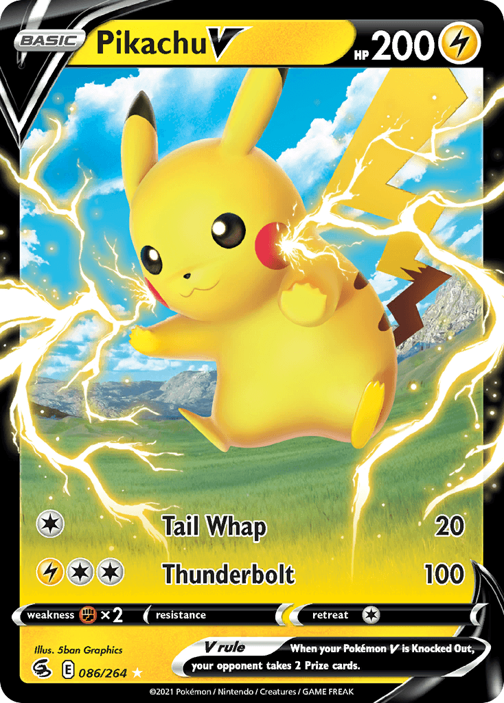 Pikachu V, carta 86 de Fusion Strike