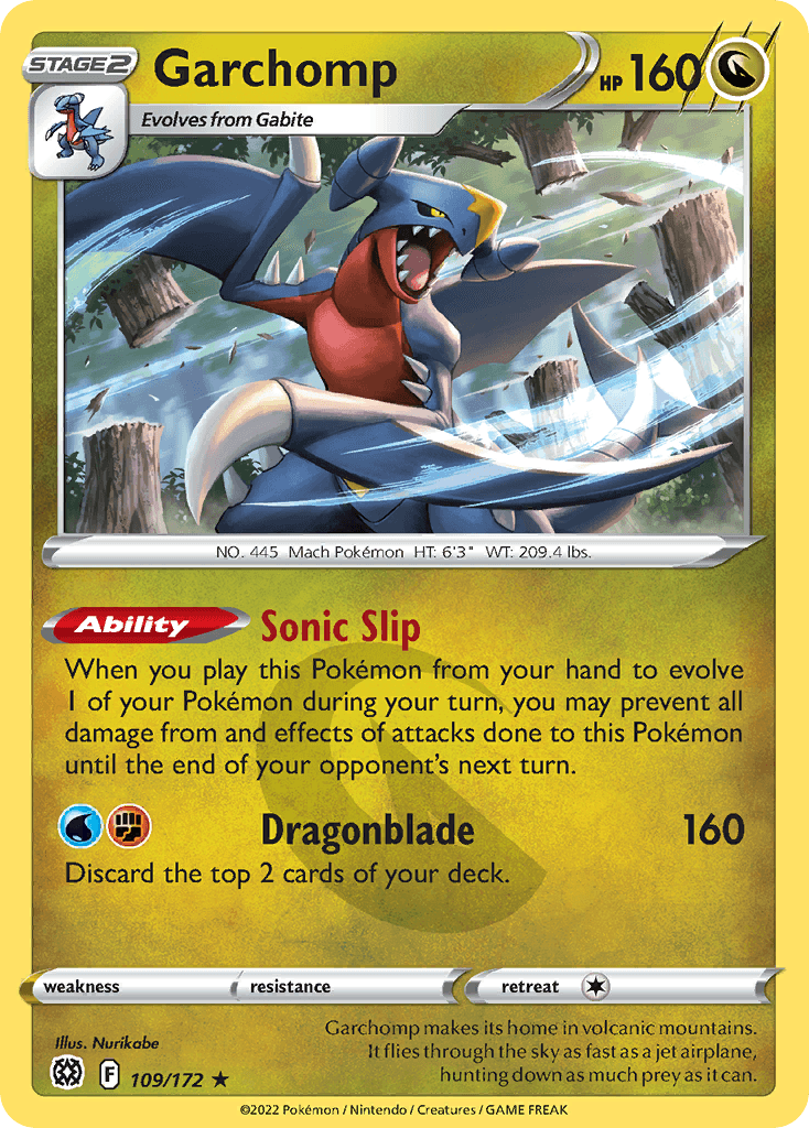 Garchomp, carta 109 de Brilliant Stars