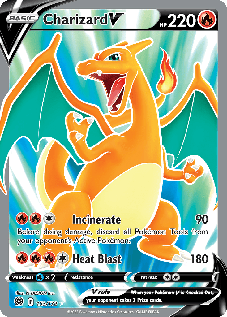 Charizard V, carta 153 de Brilliant Stars