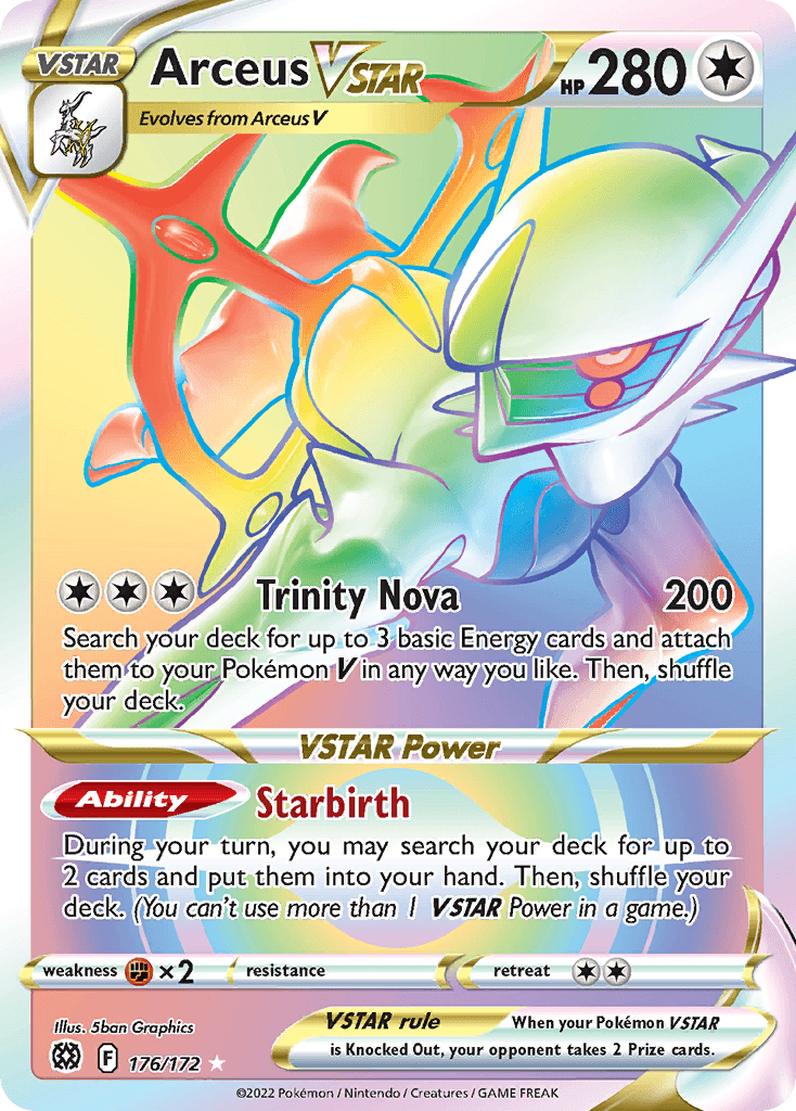 Arceus VSTAR, carta 176 de Brilliant Stars