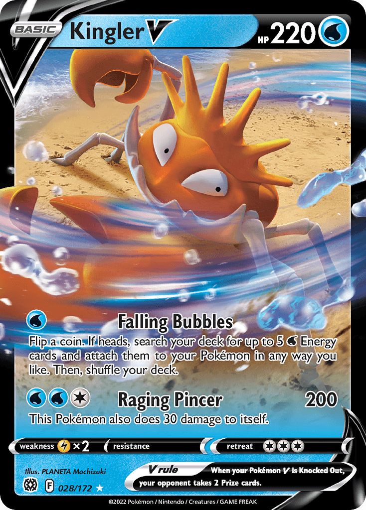 Kingler V, carta 028 de Brilliant Stars