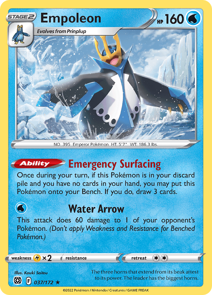 Empoleon, carta 037 de Brilliant Stars