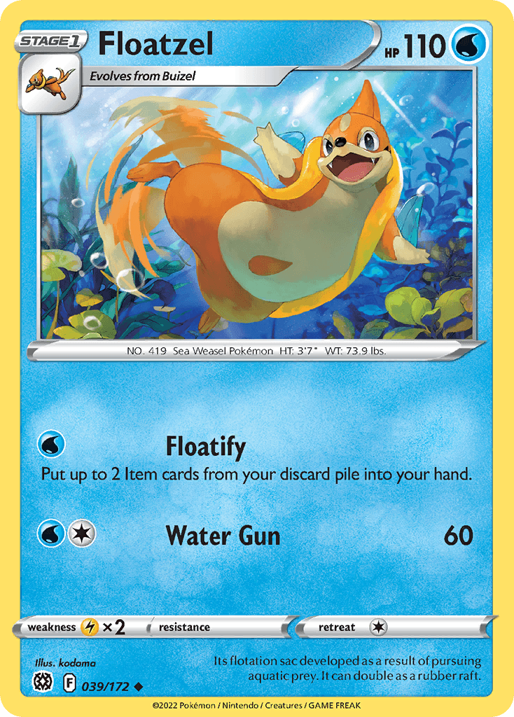 Floatzel, carta 039 de Brilliant Stars