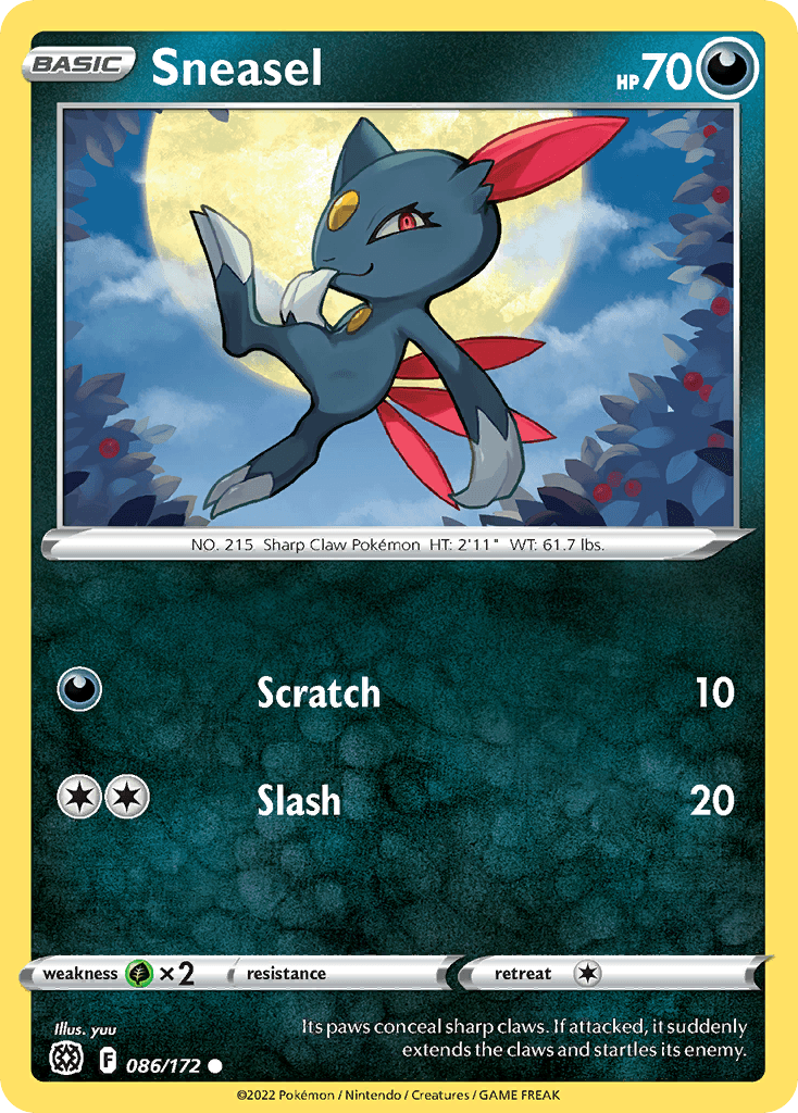 Sneasel, carta 086 de Brilliant Stars