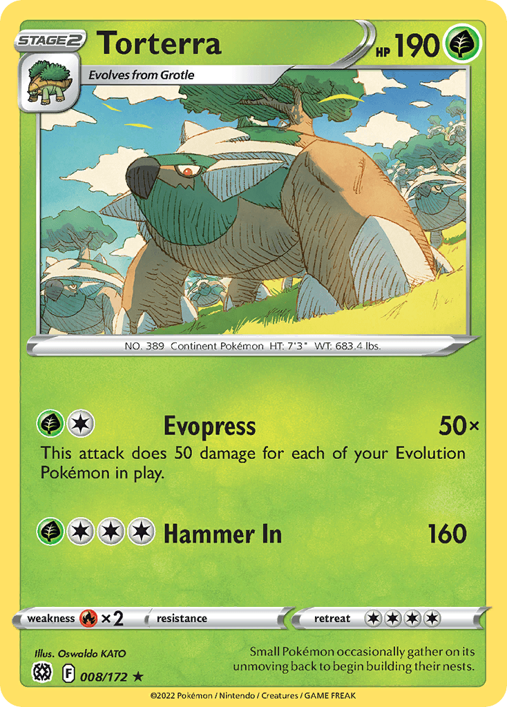 Torterra, carta 008 de Brilliant Stars