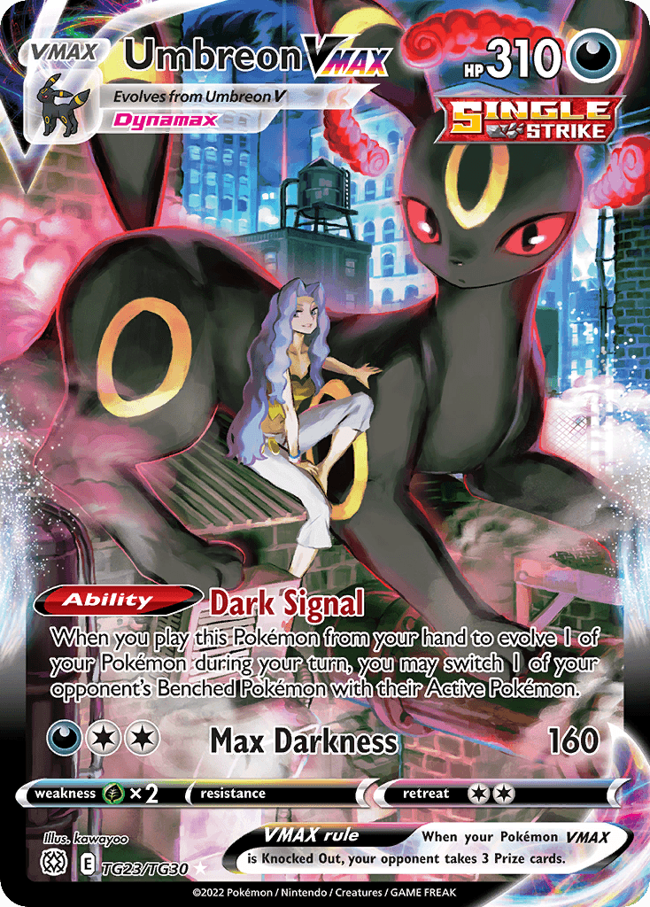 Umbreon VMAX, carta TG23 de Brilliant Stars Trainer Gallery