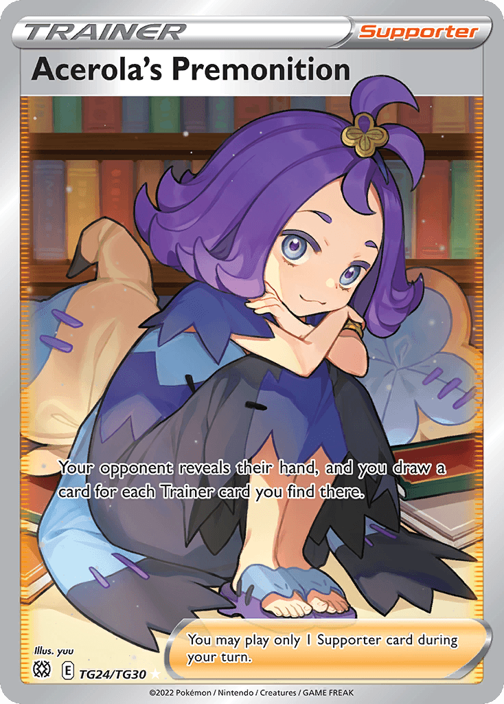 Acerola's Premonition, carta TG24 de Brilliant Stars Trainer Gallery