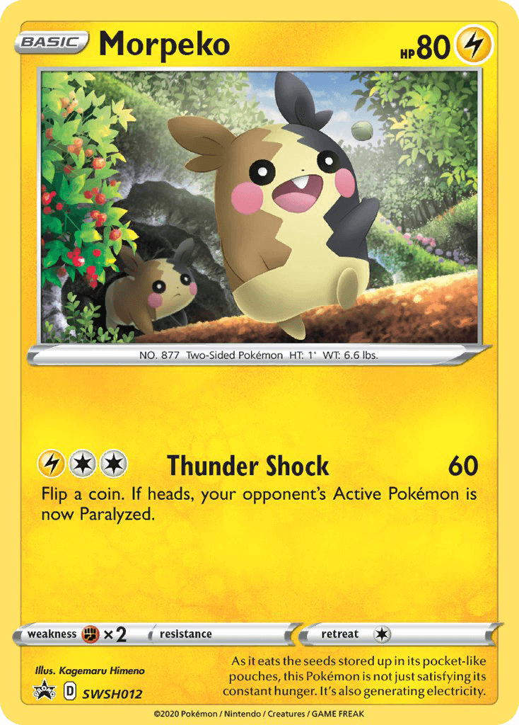 Morpeko, carta SWSH012 de SWSH Black Star Promos