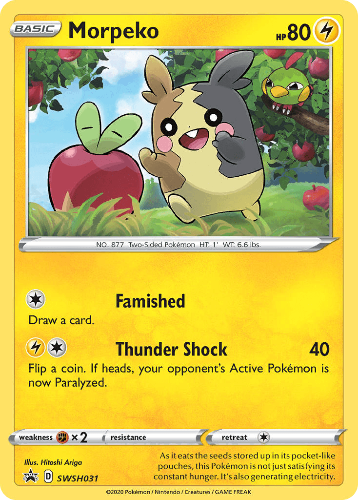 Morpeko, carta SWSH031 de SWSH Black Star Promos