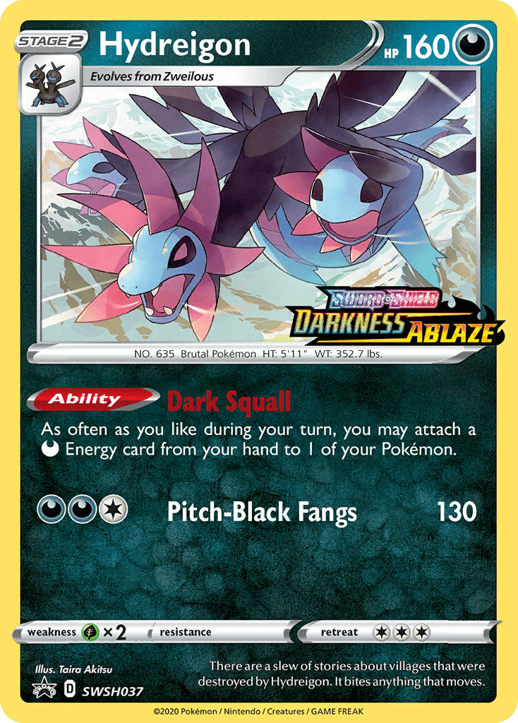 Hydreigon, carta SWSH037 de SWSH Black Star Promos