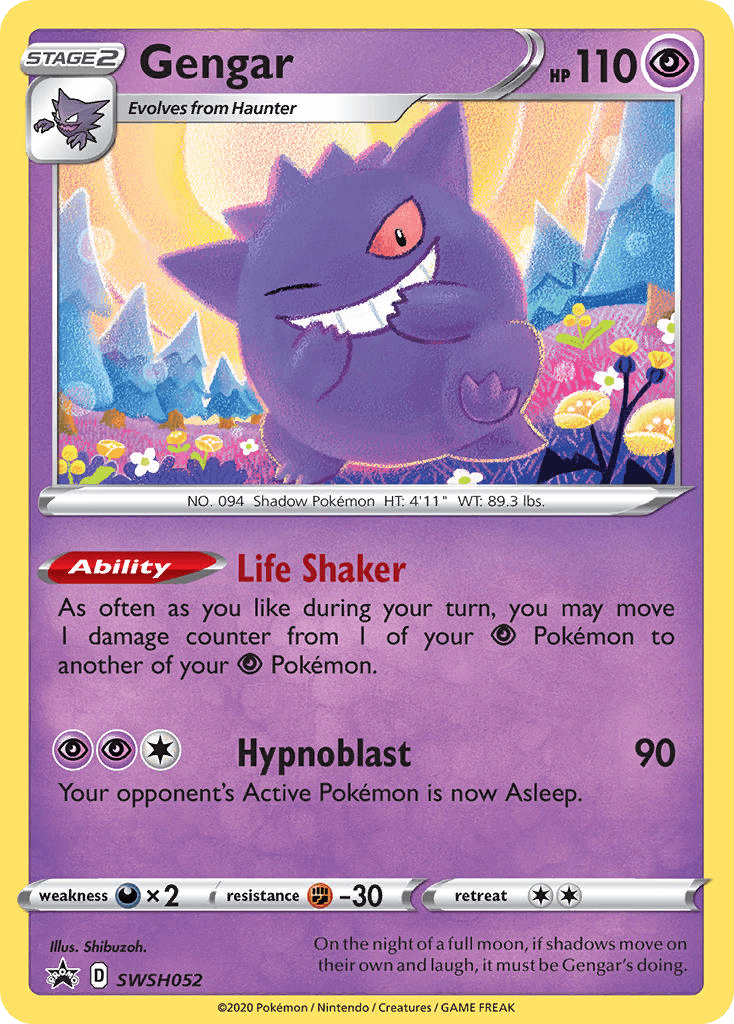 Gengar, carta SWSH052 de SWSH Black Star Promos