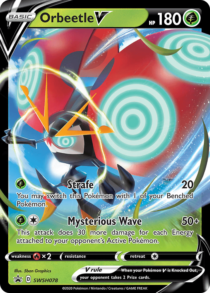 Orbeetle V, carta SWSH078 de SWSH Black Star Promos