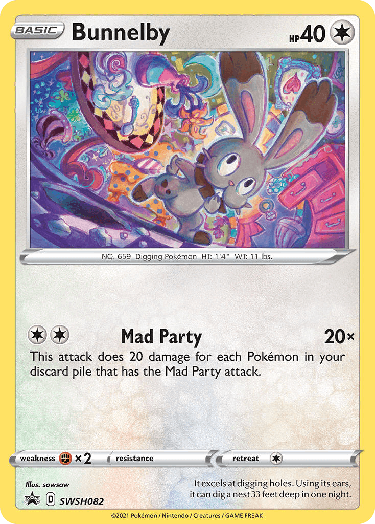 Bunnelby, carta SWSH082 de SWSH Black Star Promos