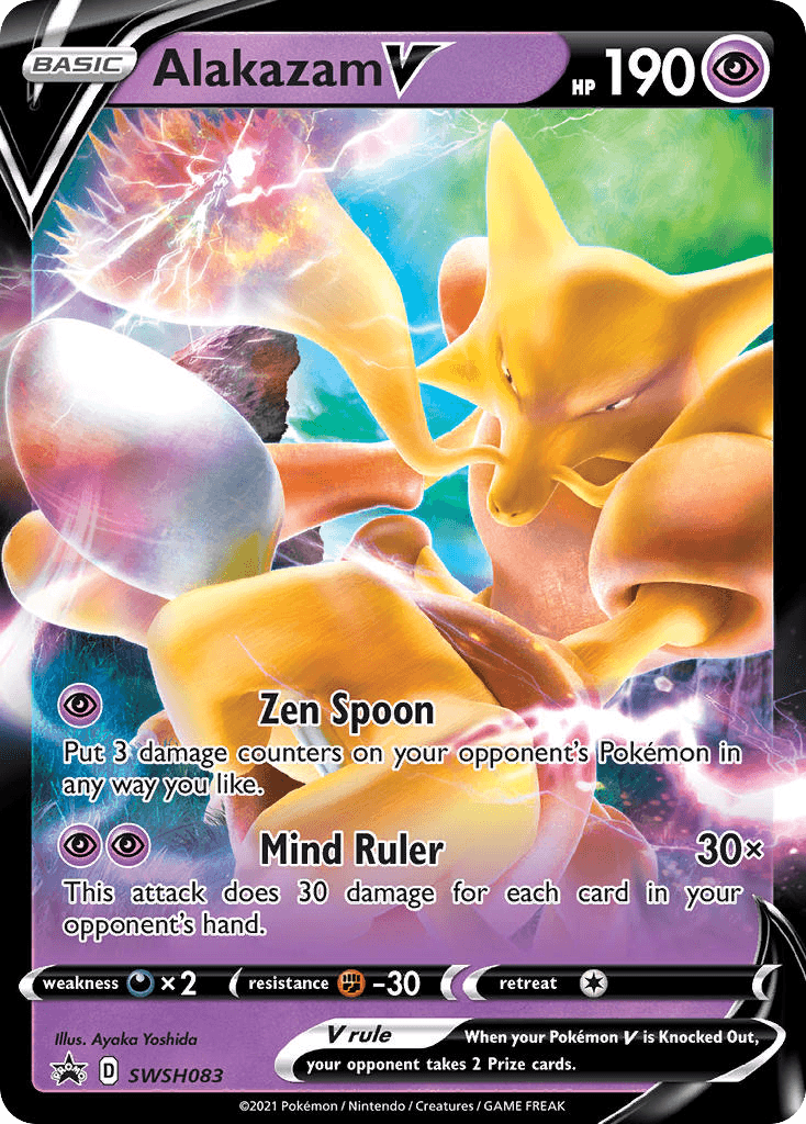 Alakazam V, carta SWSH083 de SWSH Black Star Promos
