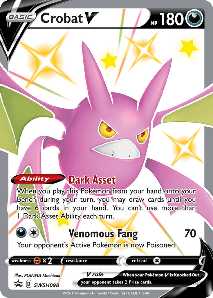 Crobat V, carta SWSH098 de SWSH Black Star Promos