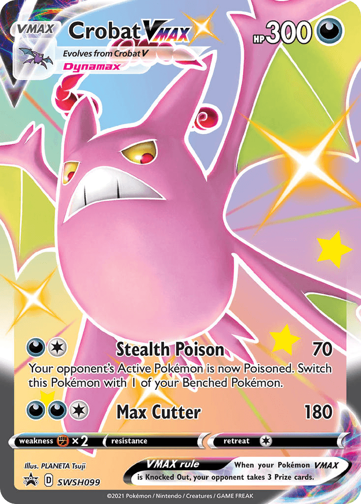 Crobat VMAX, carta SWSH099 de SWSH Black Star Promos