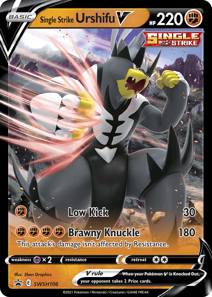 Single Strike Urshifu V, carta SWSH106 de SWSH Black Star Promos