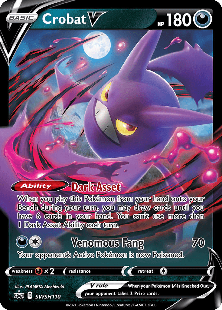 Crobat V, carta SWSH110 de SWSH Black Star Promos
