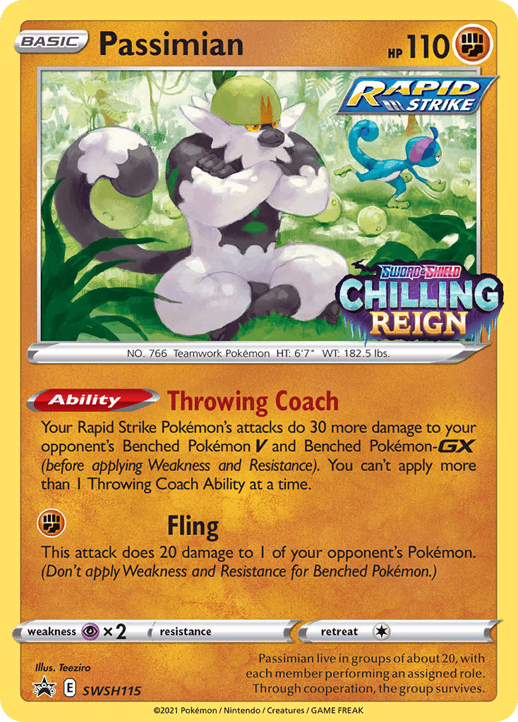 Passimian, carta SWSH115 de SWSH Black Star Promos