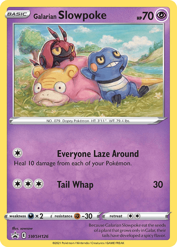 Galarian Slowpoke, carta SWSH126 de SWSH Black Star Promos