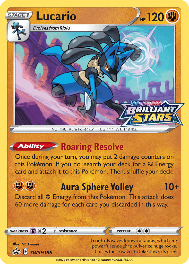 Lucario, carta SWSH186 de SWSH Black Star Promos