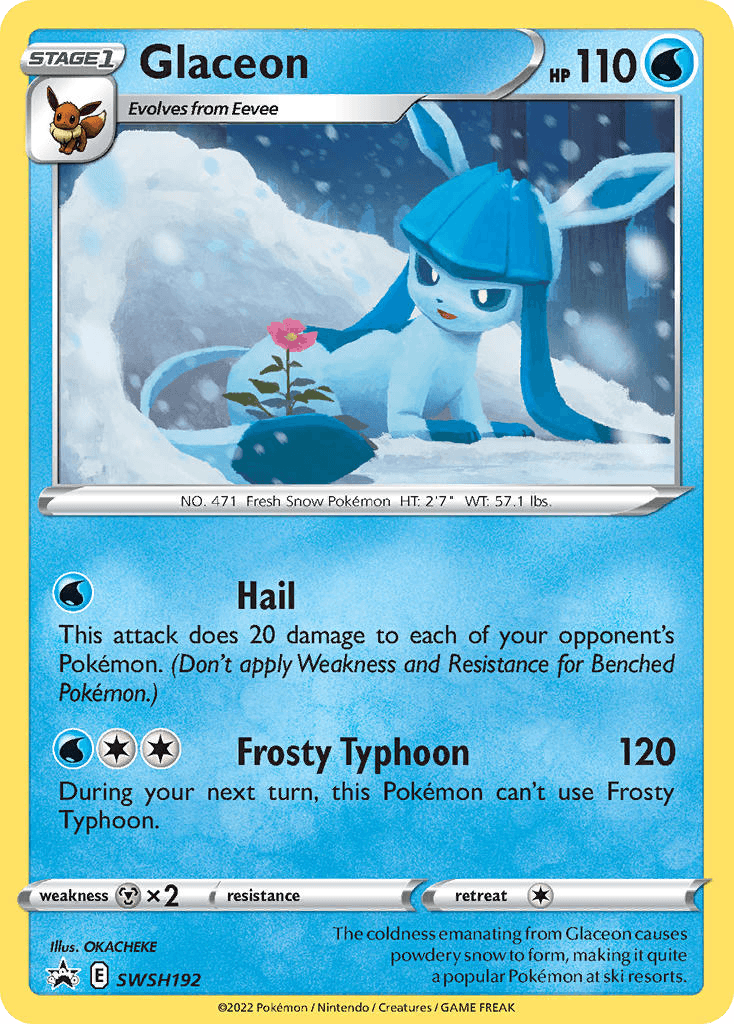 Glaceon, carta SWSH192 de SWSH Black Star Promos