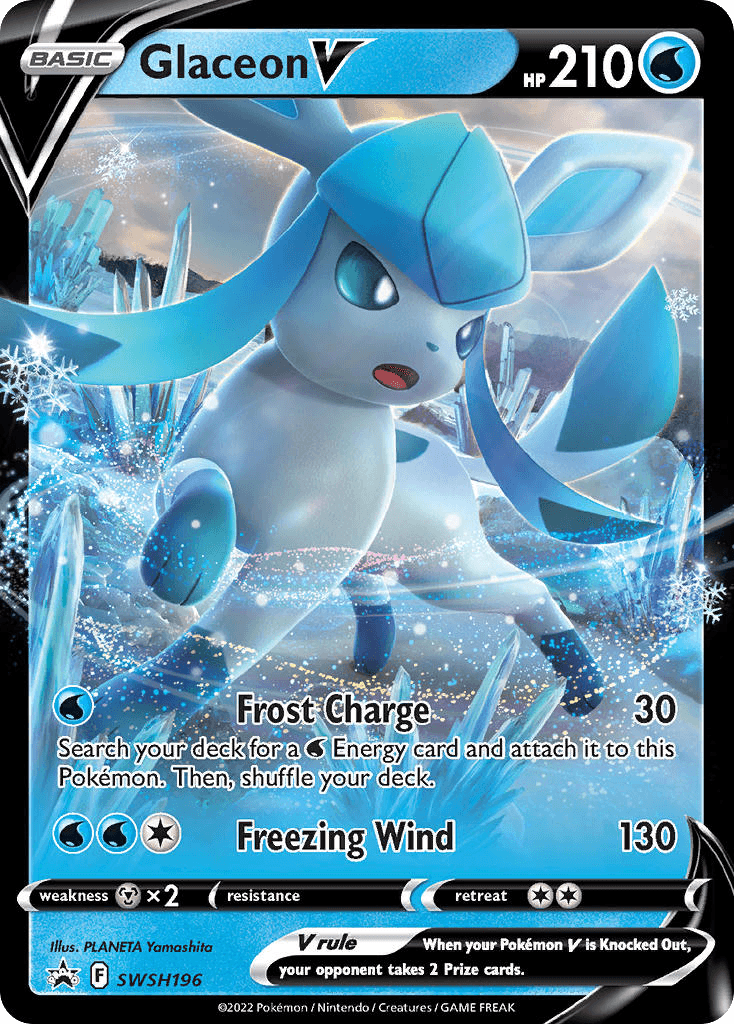 Glaceon V, carta SWSH196 de SWSH Black Star Promos