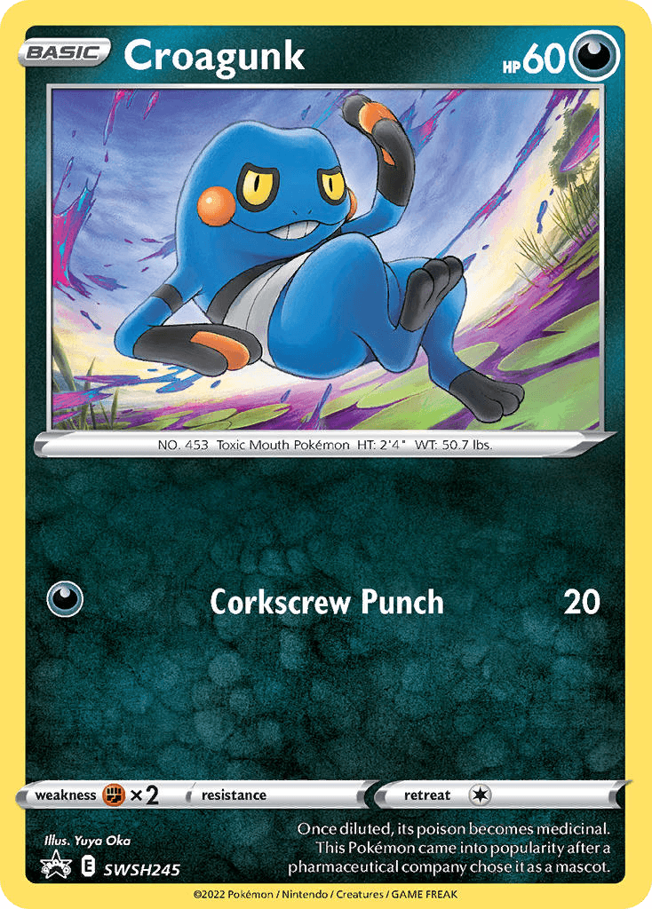 Croagunk, carta SWSH245 de SWSH Black Star Promos