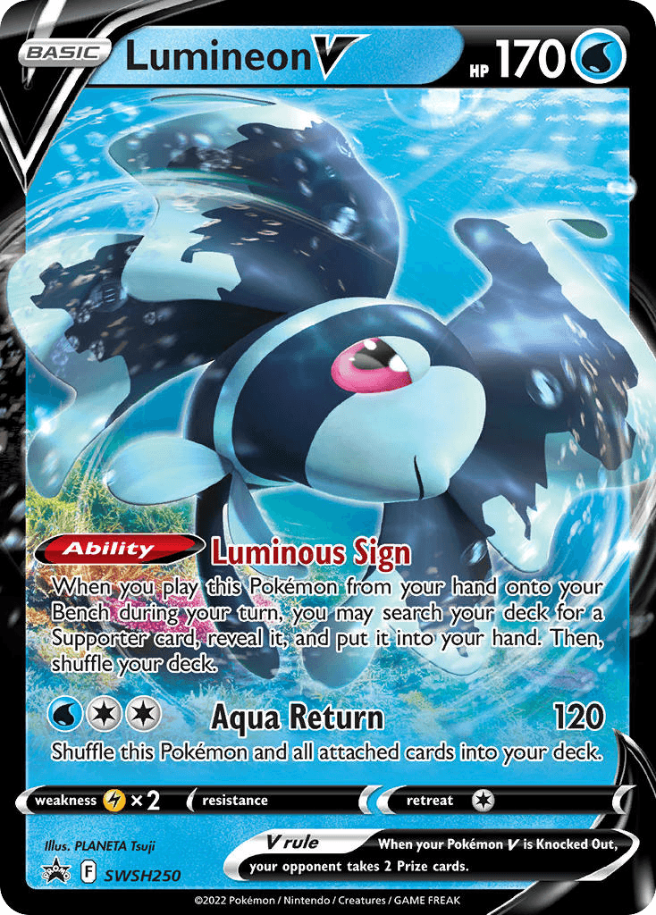Lumineon V, carta SWSH250 de SWSH Black Star Promos