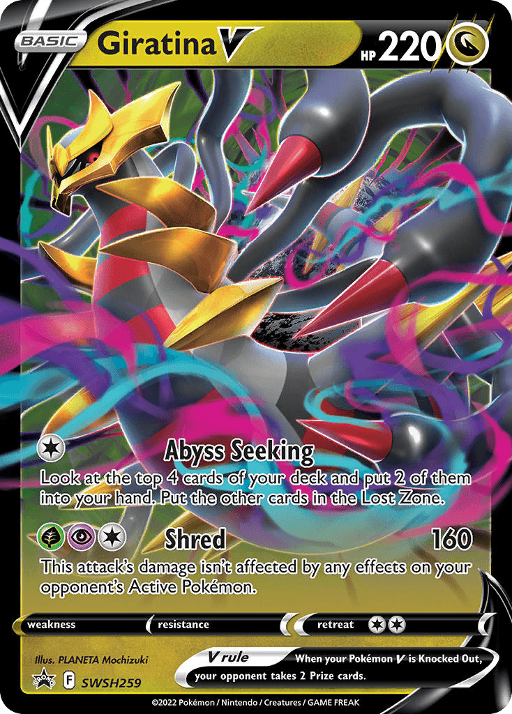 Giratina V, carta SWSH259 de SWSH Black Star Promos