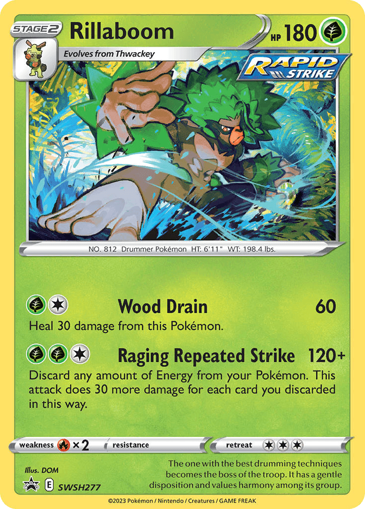 Rillaboom, carta SWSH277 de SWSH Black Star Promos