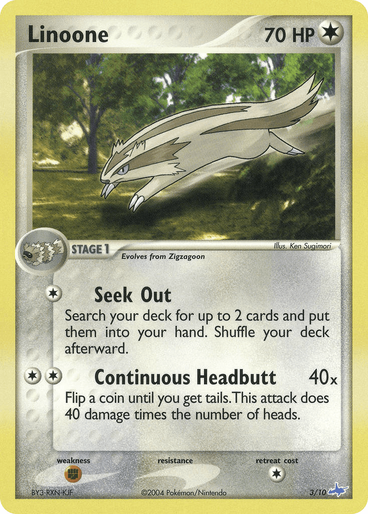 Linoone, carta 3 de EX trainer Kit (Latios)