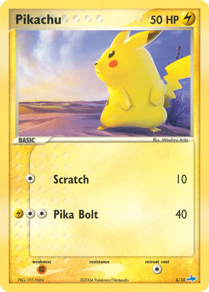 Pikachu, carta 6 de EX trainer Kit (Latios)