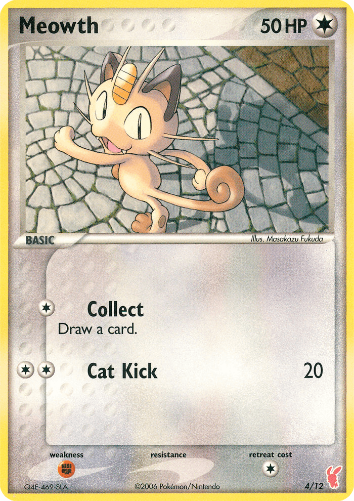 Meowth, carta 4 de EX trainer Kit 2 (Plusle)