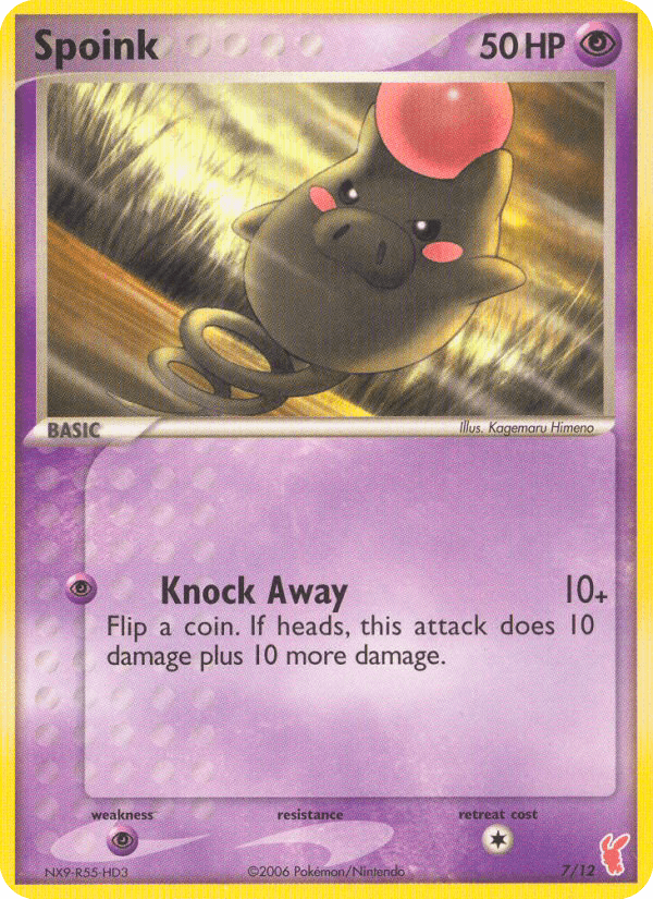 Spoink, carta 7 de EX trainer Kit 2 (Plusle)
