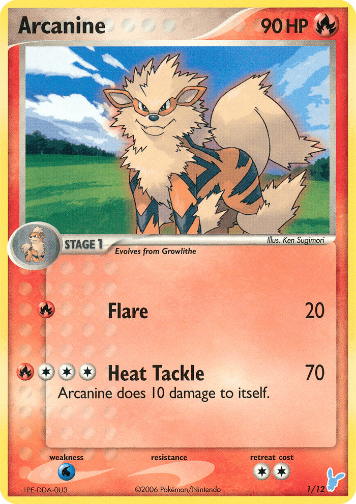 Arcanine, carta 1 de EX trainer Kit 2 (Minun)