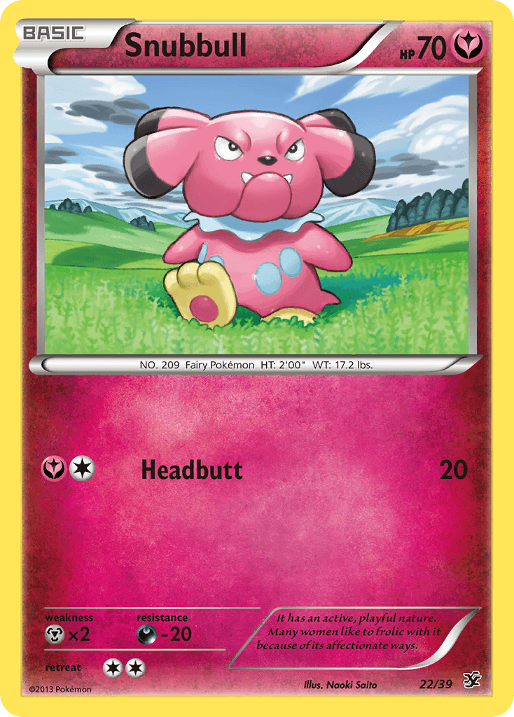 Snubbull, carta 22 de Kalos Starter Set