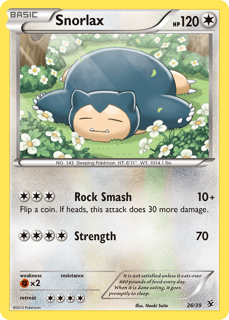 Snorlax, carta 26 de Kalos Starter Set