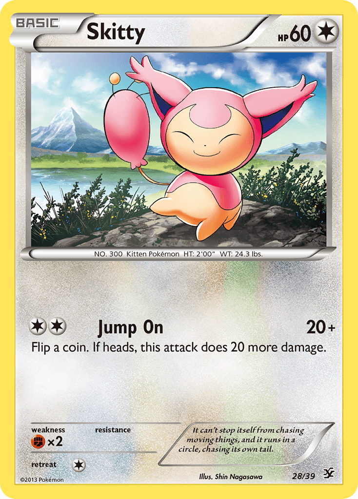 Skitty, carta 28 de Kalos Starter Set