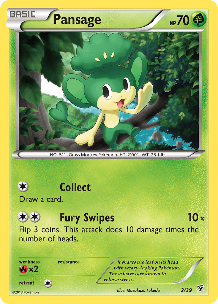 Pansage, carta 2 de Kalos Starter Set