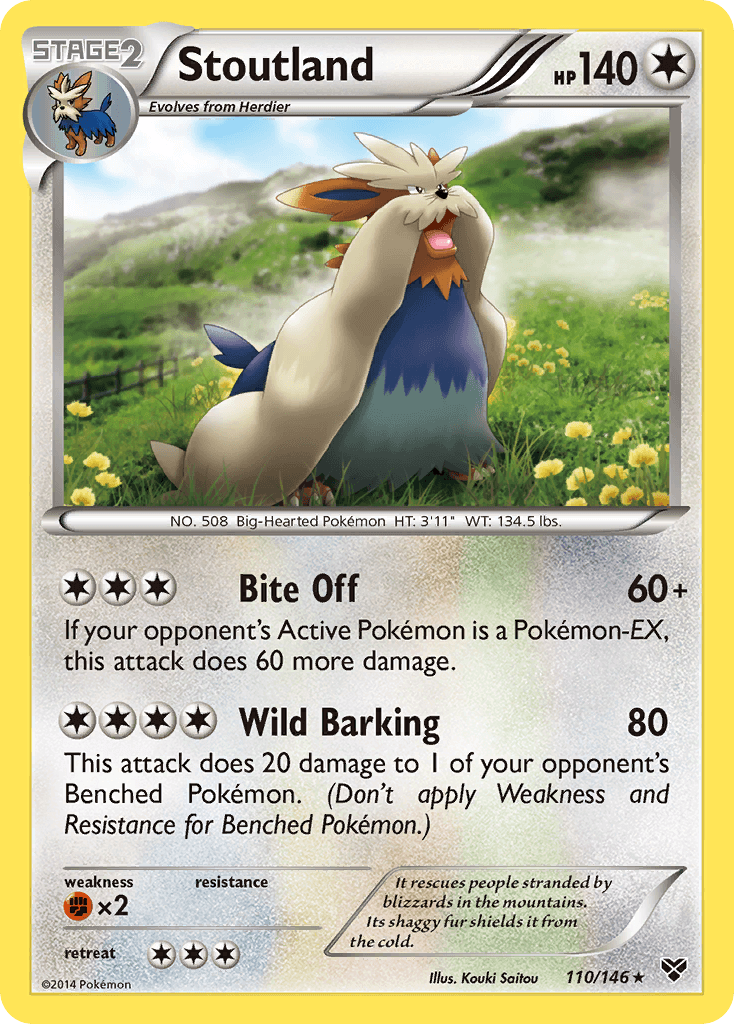 Stoutland, carta 110 de XY