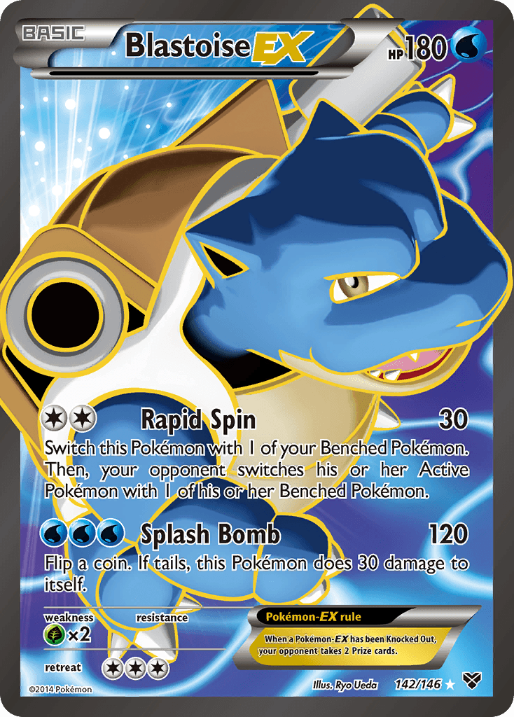 Blastoise EX, carta 142 de XY