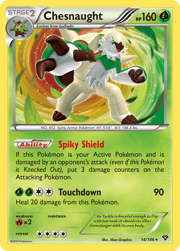 Chesnaught, carta 14 de XY
