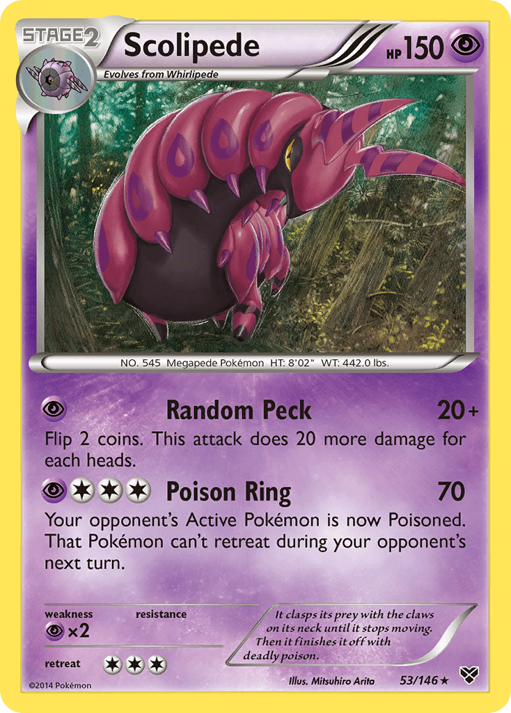 Scolipede, carta 53 de XY