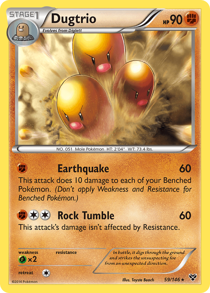Dugtrio, carta 59 de XY