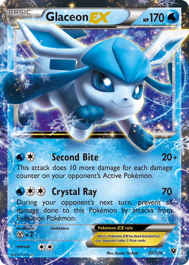 Glaceon EX, carta 20 de Fates Collide