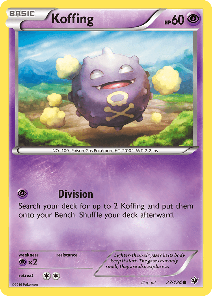 Koffing, carta 27 de Fates Collide