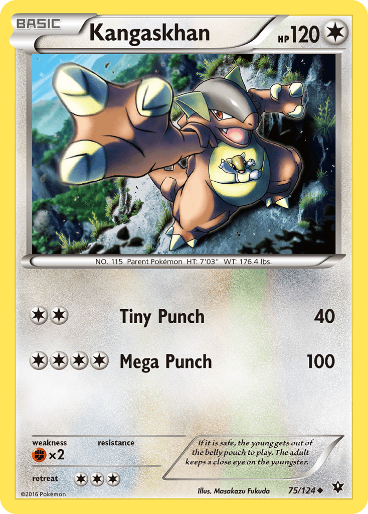 Kangaskhan, carta 75 de Fates Collide