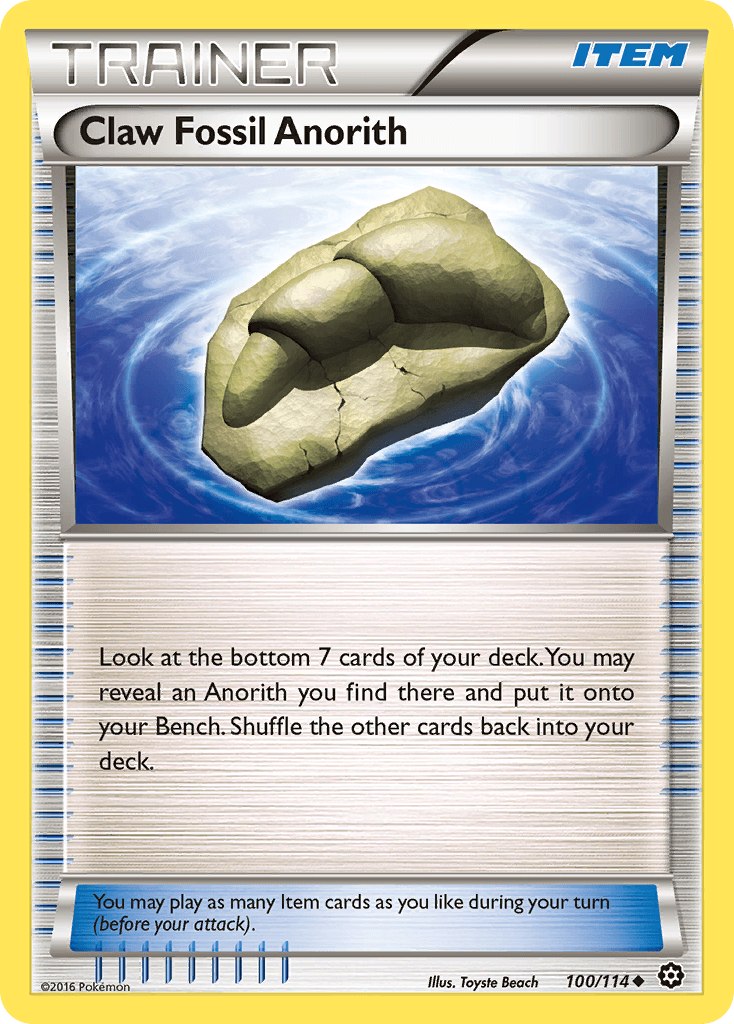 Claw Fossil Anorith, carta 100 de Steam Siege