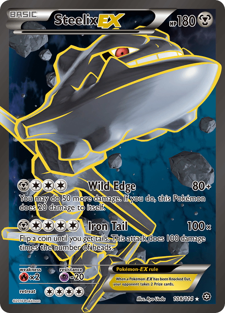 Steelix EX, carta 108 de Steam Siege